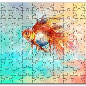 Cakapuzzle Rengarenk Sularda Yüzen Japon Balığı Mdf 255 Parça Puzzle