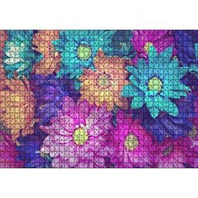 Cakapuzzle Rengarenk Taç Yapraklı Çiçekler Bir Arada 120 Parça Ahşap Puzzle