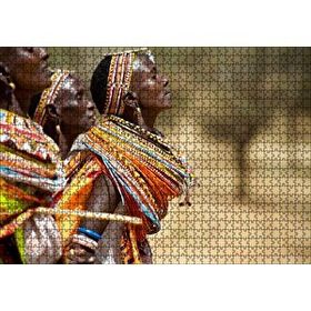 Cakapuzzle Rengarenk Yerel Giysileriyle Afrikalı Kadınlar Mdf 1000 Parça Puzzle