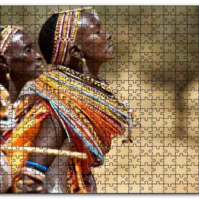 Cakapuzzle Rengarenk Yerel Giysileriyle Afrikalı Kadınlar Mdf 120 Parça Puzzle
