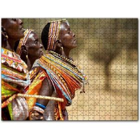 Cakapuzzle Rengarenk Yerel Giysileriyle Afrikalı Kadınlar Mdf 255 Parça Puzzle
