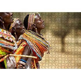 Cakapuzzle Rengarenk Yerel Giysileriyle Afrikalı Kadınlar Mdf 500 Parça Puzzle