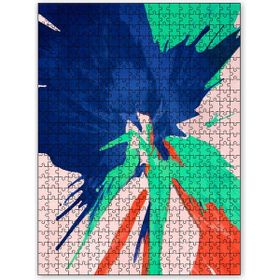 Cakapuzzle Renklerin Patlaması Lacivert Yeşil Turuncu Ahşap 255 Parça Puzzle