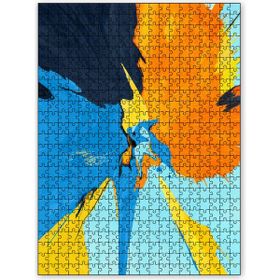 Cakapuzzle Renklerin Patlaması Turuncu Mavi Sarı Ahşap 255 Parça Puzzle