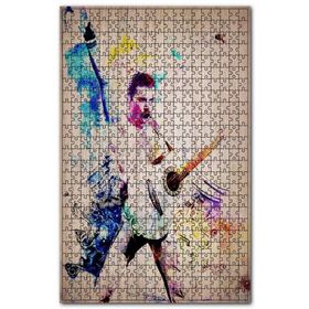 Cakapuzzle Renkli Ahşap Zeminde Gitarist Solist Görseli Ahşap 255 Parça Puzzle