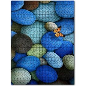 Cakapuzzle Renkli Çakıl Taşları ve Kelebek Görseli 1000 Parça Puzzle