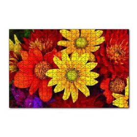 Cakapuzzle Renkli Çiçekler 120 Parça Ahşap Puzzle