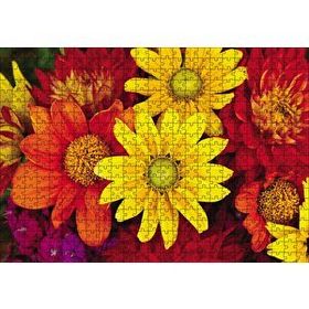 Cakapuzzle Renkli Çiçekler 120 Parça Ahşap Puzzle