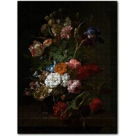 Cakapuzzle Renkli Çiçekler Siyah Arkaplan 255 Parça Puzzle