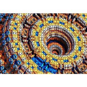 Cakapuzzle Renkli Daireler Bloklar Sarmal Kompleks 120 Parça Ahşap Puzzle