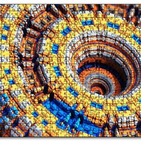 Cakapuzzle Renkli Daireler Bloklar Sarmal Kompleks Mdf 500 Parça Puzzle