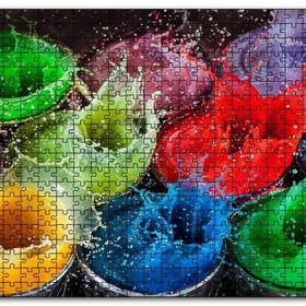 Cakapuzzle Renkli Damlalar Patlıyor Mdf 120 Parça Puzzle
