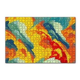 Cakapuzzle Renkli Fırça Darbeleri Kompozisyon 120 Parça Ahşap Puzzle