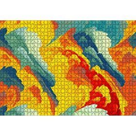 Cakapuzzle Renkli Fırça Darbeleri Kompozisyon 120 Parça Ahşap Puzzle