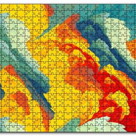 Cakapuzzle Renkli Fırça Darbeleri Kompozisyon Mdf 500 Parça Puzzle