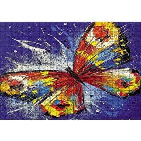 Cakapuzzle Renkli Kelebek Yağlı Boyalı 500 Parça Puzzle
