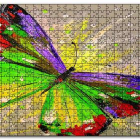 Cakapuzzle Renkli Kelebek Yaplıboya Ahşap 1000 Parça Puzzle