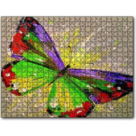Cakapuzzle Renkli Kelebek Yaplıboya Ahşap 255 Parça Puzzle
