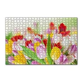 Cakapuzzle Renkli Laleler Görseli 120 Parça Ahşap Puzzle