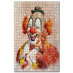 Cakapuzzle Renkli Palyaço Ahşap Zeminde Görseli Ahşap 1000 Parça Puzzle