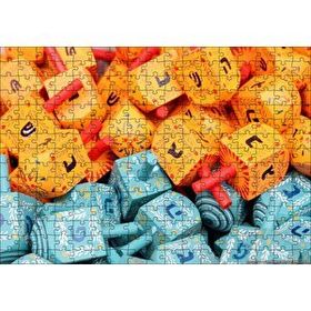 Cakapuzzle Renkli ve Harfli Minik Topaçlar Mdf 255 Parça Puzzle