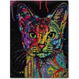 Cakapuzzle Renli Boyalı Kedi Görseli Ahşap 500 Parça Puzzle