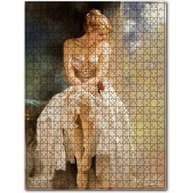 Cakapuzzle Ressam Daniel Gerhartz Beyaz Elbiseli Kadın Ahşap 255 Parça Puzzle