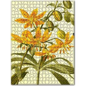 Cakapuzzle Retro Sarı Çiçek Şekilli Görsel 120 Parça Puzzle