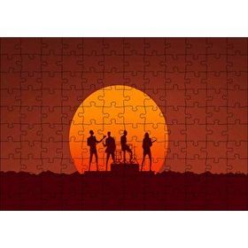 Cakapuzzle Retro Tarzı Daft Punk Müzik Görseli 120 Parça Ahşap Puzzle