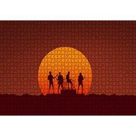 Cakapuzzle Retro Tarzı Daft Punk Müzik Görseli 120 Parça Ahşap Puzzle