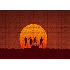 Cakapuzzle Retro Tarzı Daft Punk Müzik Görseli 120 Parça Ahşap Puzzle