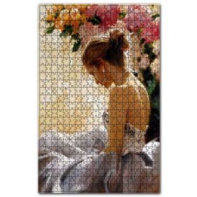 Cakapuzzle Richard S Johnson Çiçekler Topuz Saç Ahşap 255 Parça Puzzle