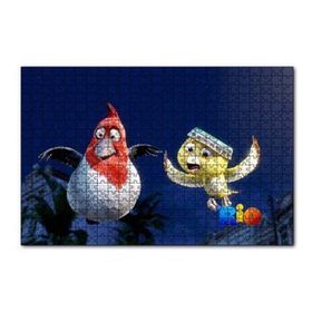Cakapuzzle Rio Macerası Sarı ve Kırmızı Beyaz Kuşlar 120 Parça Ahşap Puzzle