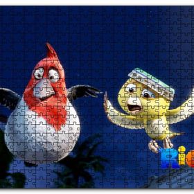Cakapuzzle Rio Macerası Sarı ve Kırmızı Beyaz Kuşlar Mdf 500 Parça Puzzle