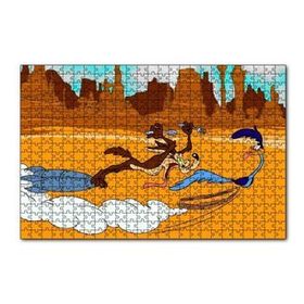Cakapuzzle Road Runner ve Coyote 120 Parça Ahşap Puzzle
