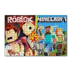 Cakapuzzle Roblox Ve Minecraft Çizgi Film Görseli 120 Parça Ahşap Puzzle
