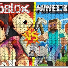 Cakapuzzle Roblox ve Minecraft Çizgi Film Görseli Mdf 500 Parça Puzzle
