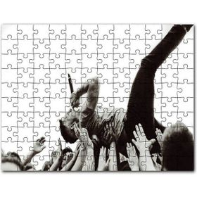Cakapuzzle Rock Solisti Eller Üzerinde Siyah Beyaz Mdf 120 Parça Puzzle