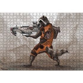 Cakapuzzle Rocket Racoon Marvel Eşsiz Karekteri 500 Parça Puzzle