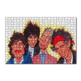 Cakapuzzle Rolling Stones Karikatürize 120 Parça Ahşap Puzzle
