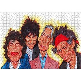 Cakapuzzle Rolling Stones Karikatürize 120 Parça Ahşap Puzzle
