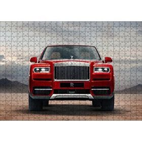 Cakapuzzle Rollsroyce Cullinan Kırmızı Cephe Görseli 120 Parça Ahşap Puzzle