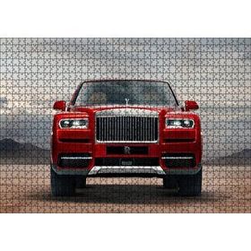 Cakapuzzle Rollsroyce Cullinan Kırmızı Cephe Görseli 120 Parça Ahşap Puzzle