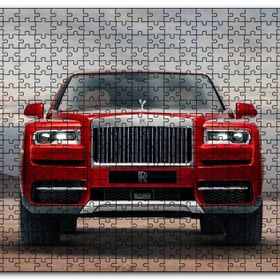 Cakapuzzle Rollsroyce Cullinan Kırmızı Cephe Görseli Mdf 1000 Parça Puzzle