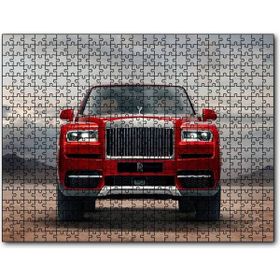 Cakapuzzle Rollsroyce Cullinan Kırmızı Cephe Görseli Mdf 1000 Parça Puzzle