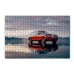Cakapuzzle Rollsroyce Cullinan Kırmızı Işıltılı Görseli Yapboz MDF Puzzle