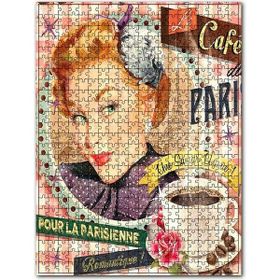 Cakapuzzle Romantik Kahve Saati Tarzı Görsel 1000 Parça Puzzle