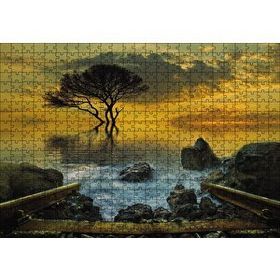 Cakapuzzle Rüya Gün Batımı Su 120 Parça Ahşap Puzzle