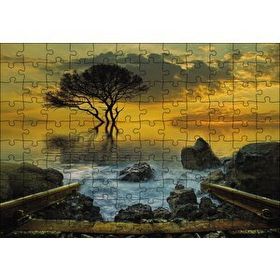 Cakapuzzle Rüya Gün Batımı Su 120 Parça Ahşap Puzzle