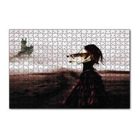 Cakapuzzle Rüyadaki Kemancı Kadın Soyut 120 Parça Ahşap Puzzle